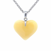 Silberanhaenger Herz Koeniglicher Bernstein