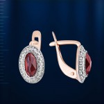 Серьги золотые с гранатом