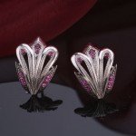 Ohrringe aus Silber mit Rubinen