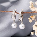 Серьги серебряные с жемчугом купить СОКОЛОВ