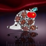 Brosche Silber mit Rauchtopas