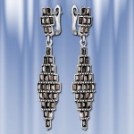 Серьги с маркизитом