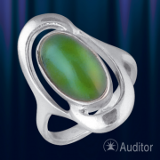 Ring mit Jade russisches Silber