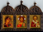 Russische Ikone Dreifach Goldfarbig