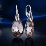 Серебряные серьги с кристаллами Swarovski®