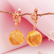 Vergoldete Silberohrhänger 925º mit Bernstein in Deutschland kaufen