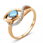 Золотое кольцо с топазом цена