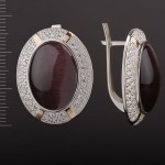 Ohrringe mit Uleksyt. Silber & Gold