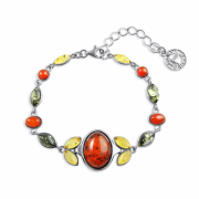 Silberarmband "Inspiration". Bernstein