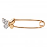 Золотая булавка Фианиты