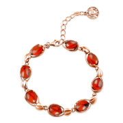 Vergoldeter Silberarmband "Hoffnung". Bernstein