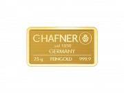 Fine Gold 999,99 Barren 25 Gramm