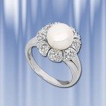 Perlenring aus Silber