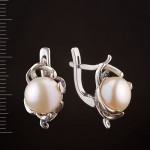 Ohrringe mit Perle. Silber 925°