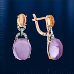 Ohrhaenger mit Amethyst & Citrin