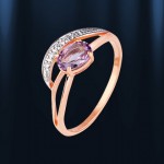  Ring mit Amethysten russisches Gold