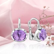 Silberohrringe mit Amethyst