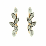 Goldohrringe mit Diamanten