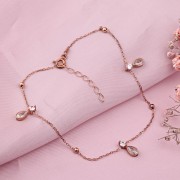 Vergoldetes Silberarmband mit Zirkonia