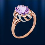  Russisches Goldschmuck Amethyst 