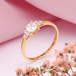 Купить золотое кольцо с фианитами