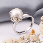 Серебряное кольцо с золотом СОКОЛОВ