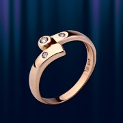 Goldring mit Zirkonia.