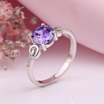 Silberring mit Amethyst & Zirkonia