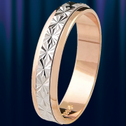 Обручальное кольцо золотое "Искра"