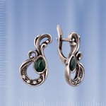  Bijouterie Ohrringer mit Malahit