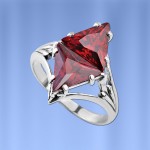  Ring aus Silber 925 mit Granat