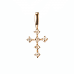 Goldene Kreuzanhänger mit Diamanten