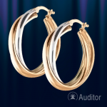 Earring russian red gold