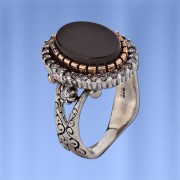  Silberring. Onyx