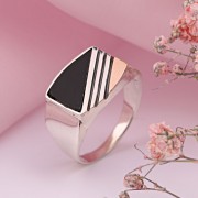 Silberring für Herren kaufen Onyx