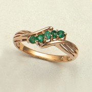 Goldohrringe mit Smaragd