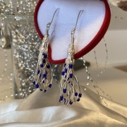 Silberohrhaenger mit Glasperlen