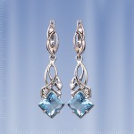 Ohrhaenger mit Topas. Silber 925°