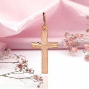 Kreuzanhänger aus Rotgold 585