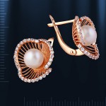 Ohrringe mit Perlen aus Rotgold 585
