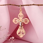 Православный крест 585 с распятием