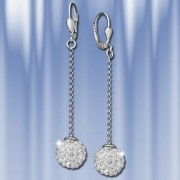 Ohrringe  mit Zirkon, Silber
