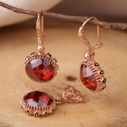 Silberset mit Granat