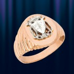 Кольцо перстень золотой "Герб"