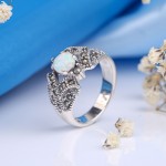 Silberring mit Opal & Markasit