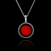 Silberanhaenger mit Bernstein