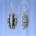 Серьги Анюта. Улексит & Серебро
