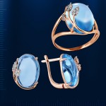 Russisches Goldschmuck Topas 