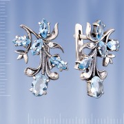Ohrringe aus Silber mit Aquamarin
