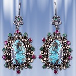 Ohrhaenger mit Tuerkis. Silber 925